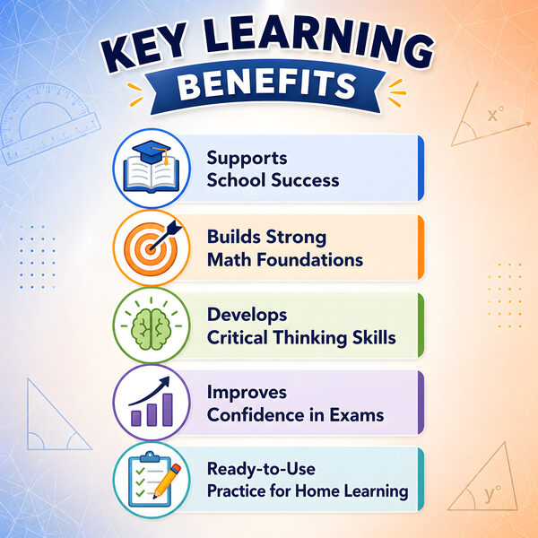 Key learning points for angle calculation worksheets including geometry and angle facts