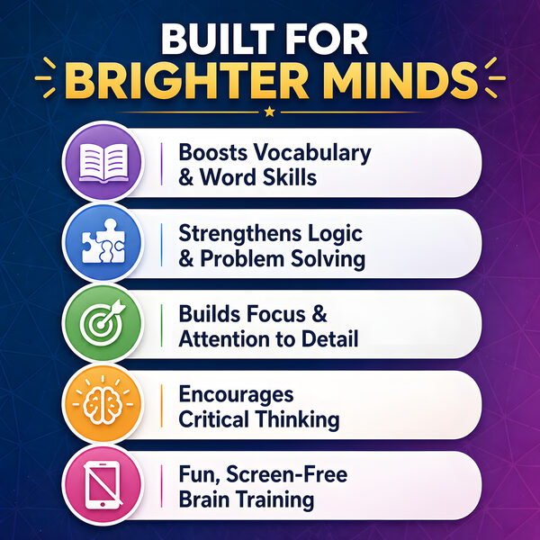 Key learning benefits for letter fit puzzles: vocabulary, spelling, and pattern recognition